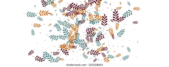 Vector blanco de fondo de follaje amarillo. Diseño de fondo de hoja. Planta de oro. Hierba Verde. Ilustración Resumen.
