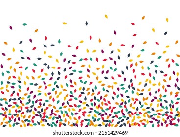 gelber Blattvektor, weißer Hintergrund. Grüner Ahornhintergrund aus dem Blätterblatt. Danksagend Confetti Muster. Farbiges Leaf-Set.