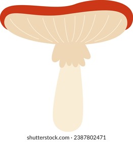 Yellow Foot Mushroom Vector Illustration