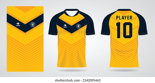 yellow football jersey sport design template