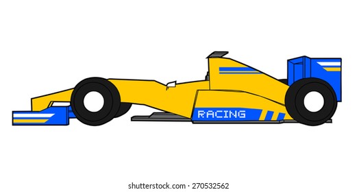 yellow formula car