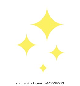 diseño de elemento de forma de estrella de cuatro puntos amarillo