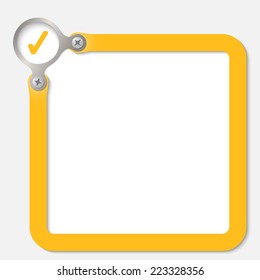 yellow frame for any text with check box