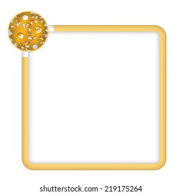yellow frame for any text with cogwheels