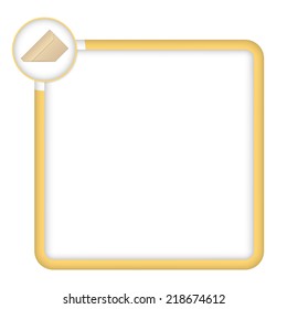 yellow frame for any text with envelope