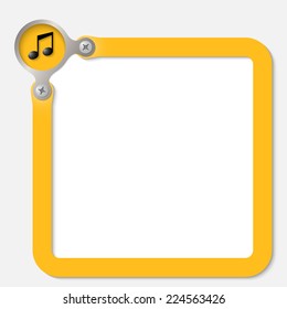 yellow frame for any text with music symbol