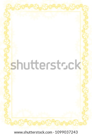 Yellow frame and border with gear-type mechanism