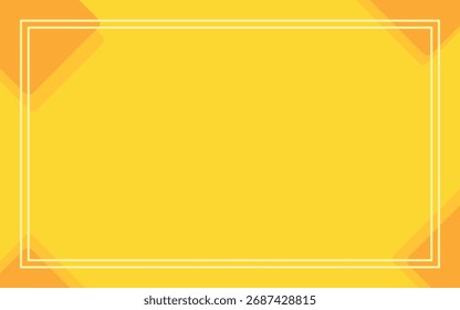 Fondo de diseño simple de marco amarillo