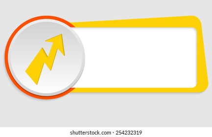 yellow frame for text and flash symbol