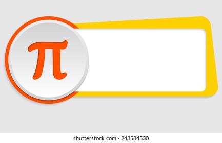 yellow frame for text and pi symbol