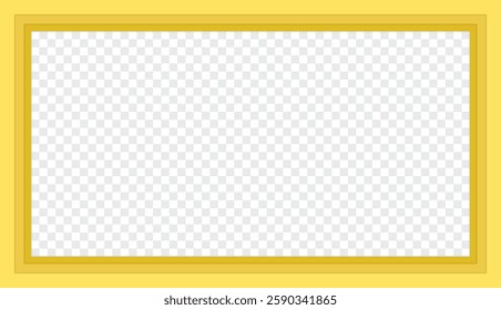 yellow frame vector illustration transparent background . frame photos, artwork, text, or any other content. graphic element design for both digital and print media.