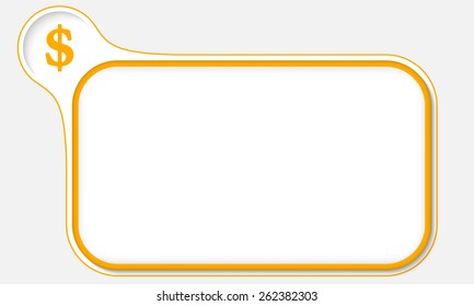yellow frame for your text and dollar symbol