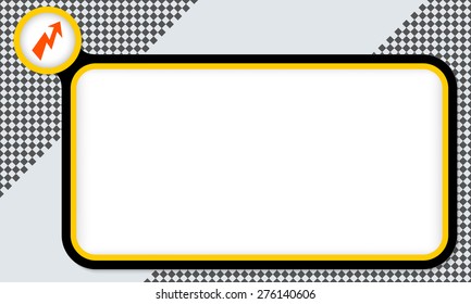 Yellow frame for your text and flash symbol