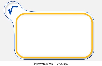 Yellow frame for your text and radix icon