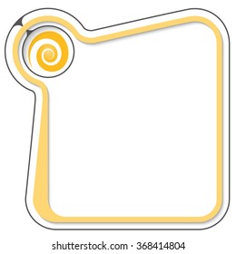 Yellow frame for your text and spiral