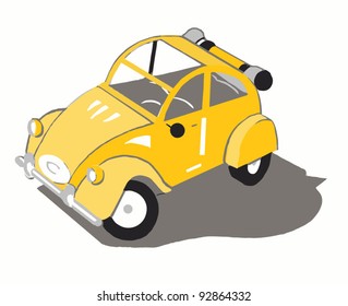 A yellow french car