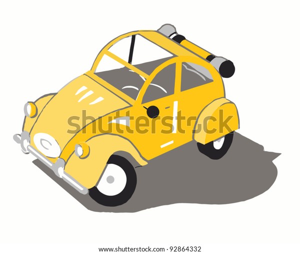 A yellow french\
car