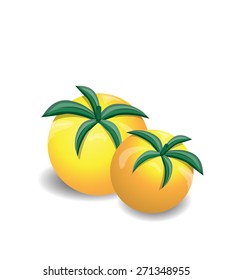 Yellow fresh  tomatoes 