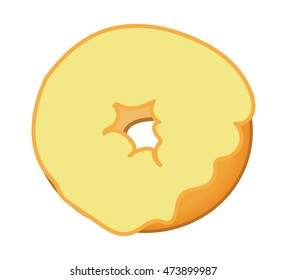 Yellow Frosted Donut