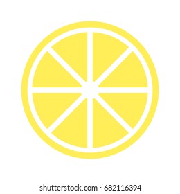 yellow fruit lemon or orange on white background. yellow fruit lemon vector eps10.