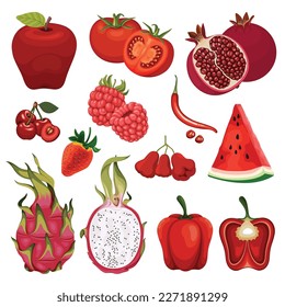 Yellow Fruits Clipart Fresh Fruit Set Collection Vector illustration