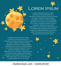 yellow full moon vector illustration