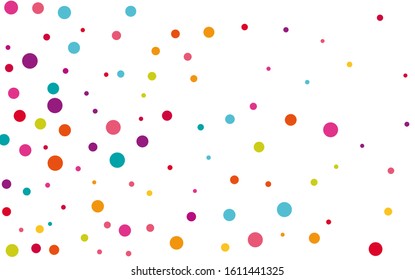 Yellow Fun Splash Invitation. Rainbow Happy Confetti Illustration. Carnaval Banner. Invitation Orange Backdrop.