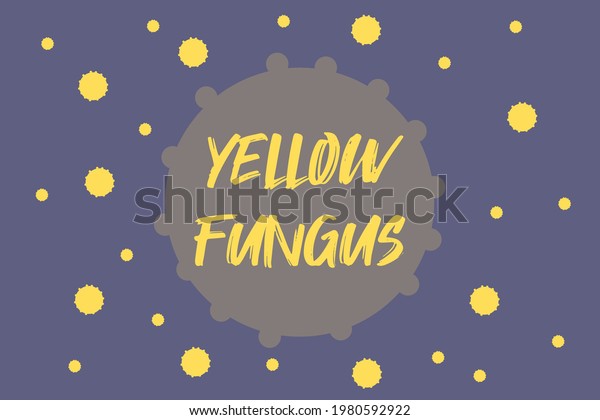 Yellow Fungus Disease Vector Illustration Design Stock Vector Royalty