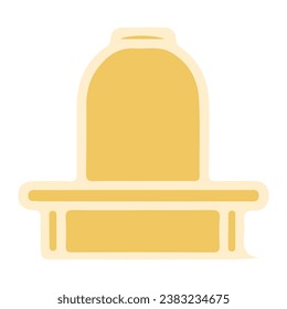 Yellow furniture silhouette vector illustration