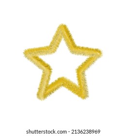 Yellow furry star icon. Fluffy and soft star. Editable creative template. Soft and realistic shiny feathers. Fluffy yellow isolated on white background.