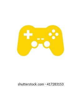 Yellow game controller icon vector illustration