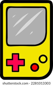 Yellow gamepad, vector design EPS format, 