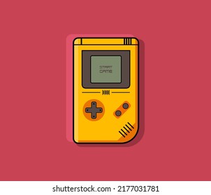 Yellow Gaming Console Cartoon Style Stock Vector (Royalty Free ...