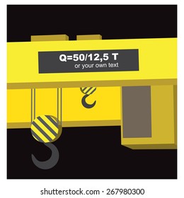 yellow gantry vector illustration