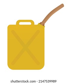 lata de gas amarillo. ilustración vectorial