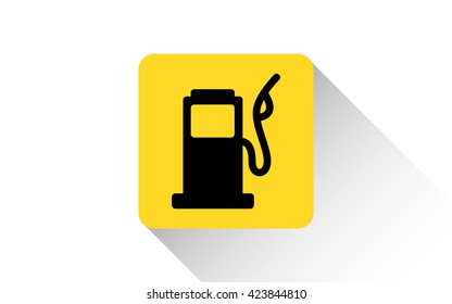 yellow gasoline pump icon