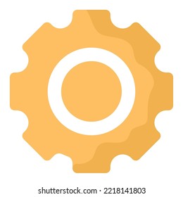 yellow gear design over white background
