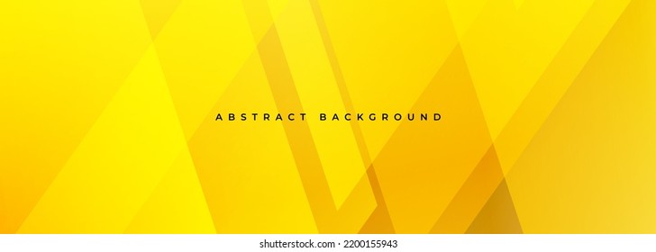Yellow geometric abstract background. Yellow abstract modern wide banner. Vector illustration