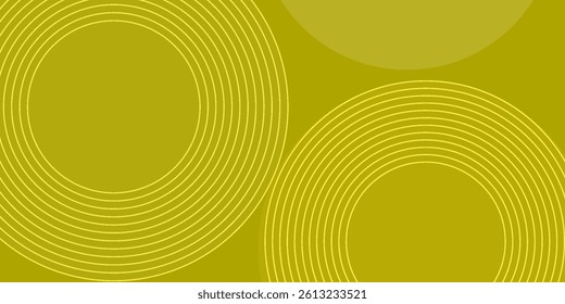 yellow geometric abstract background overlap layer on bright space with lines effect decoration. Modern graphic design element circles style concept for banner.