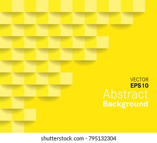 Yellow geometric background. Abstract checkerboard texture. Paper pattern.