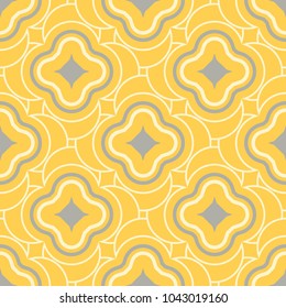 Yellow geometric background. Bright seamless pattern for wallpapers, textile and fabrics