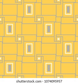 Yellow geometric background. Bright seamless pattern for wallpapers, textile and fabrics
