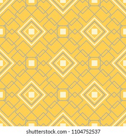 Yellow geometric background. Bright seamless pattern for wallpapers, textile and fabrics
