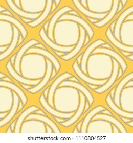 Yellow geometric background. Bright seamless pattern for wallpapers, textile and fabrics