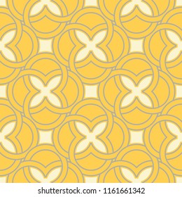 Yellow geometric background. Bright seamless pattern for wallpapers, textile and fabrics