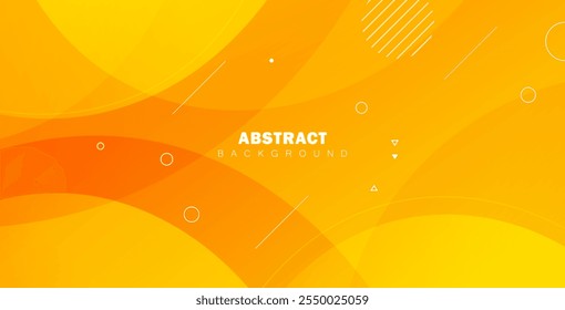 Yellow geometric background with liquid color design. Features fluid shapes composition, ideal for modern banners, posters, digital projects, and creative visual presentations.