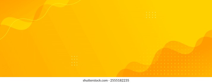 Yellow geometric background with liquid color design. Features fluid shapes composition, ideal for modern banners, posters, digital projects, and creative visual presentations.