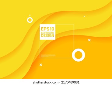 yellow geometric background simple minimal fluid shapes gradients composition for illustration advertising, application Banner, Poster, flyer cover media and brochure template design