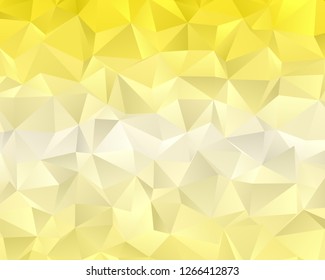 Yellow geometric background with triangles of different shapes and sizes. A combination of geometric shapes Modern minimalist style Vector illustration Abstract paper, polygonal pattern, origami style