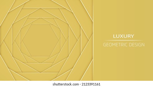 Yellow geometric background. Vector illustration.